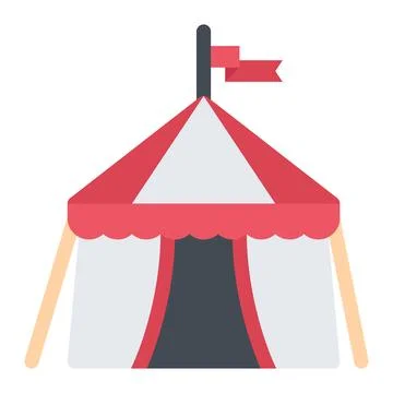 Design vector image icons circus tent Illustrazione stock