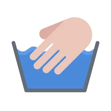 Design vector image icons clothes hand wash Stock Illustration