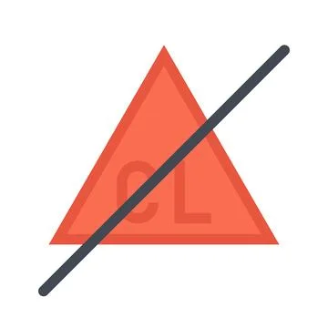 Design vector image icons clothes non chlorine bleach Stock Illustration