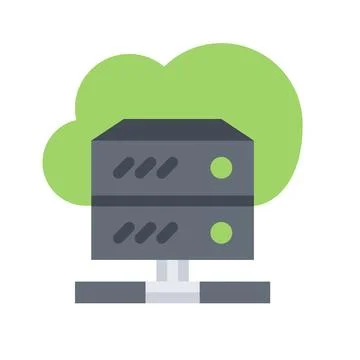 Design vector image icons cloud server Illustrazione stock