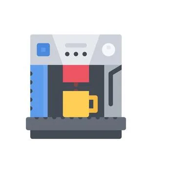 Design vector image icons coffee maker Illustrazione stock