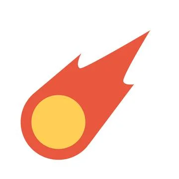 Design vector image icons comet Illustrazione stock