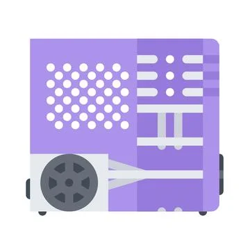 Design vector image icons computer case Stock Illustration