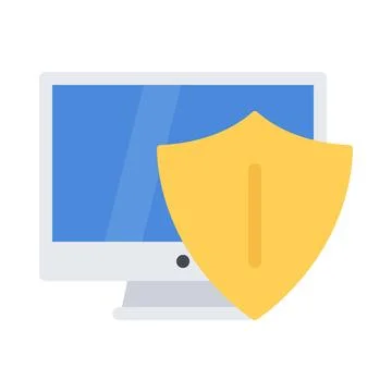 Design vector image icons computer protection Stock Illustration