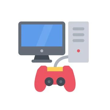 Design vector image icons computer game Stock Illustration