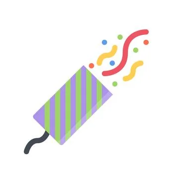Design vector image icons confetti popper Stock Illustration