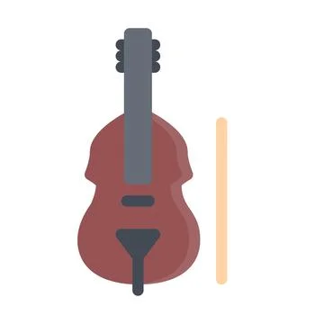 Design vector image icons contrabass 库存插图