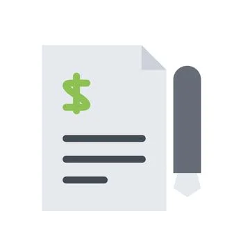 Design vector image icons contract Stock Illustration
