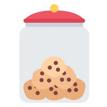 Design vector image icons cookie jar Illustrazione stock