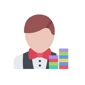 Design vector image icons croupier Stock Illustration