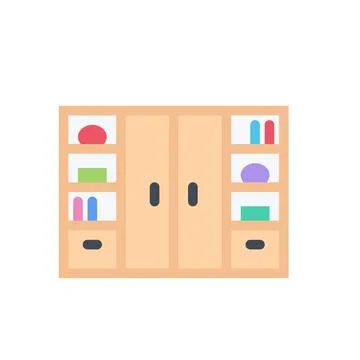 Design vector image icons cupboard Stock Illustration