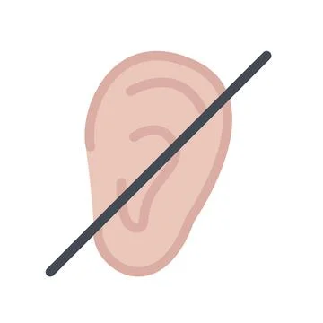 Design vector image icons deafness Stock Illustration