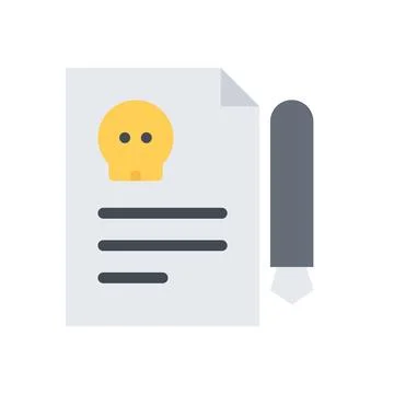 Design vector image icons death certificate Stock Illustration