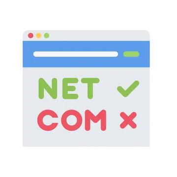 Design vector image icons domain registration Stock Illustration