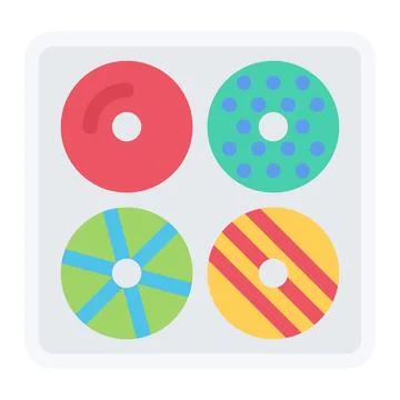 Design vector image icons donuts Stock Illustration