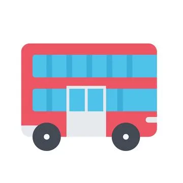 Design vector image icons double decker Stock Illustration