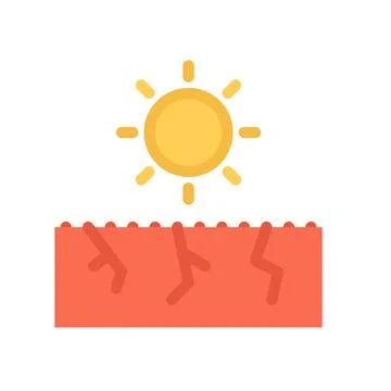 Design vector image icons drought Stock Illustration