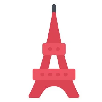 Design vector image icons eiffel tower Illustrazione stock