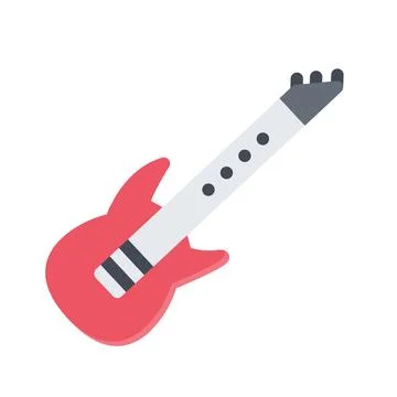 Design vector image icons electric guitar 库存插图