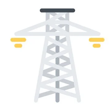 Design vector image icons electric tower Stock Illustration
