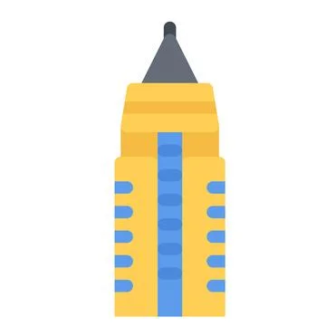 Design vector image icons empire state building Illustrazione stock