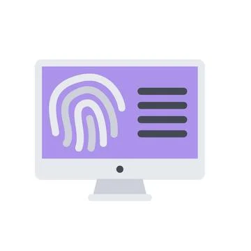 Design vector image icons fingerprint search Stock Illustration