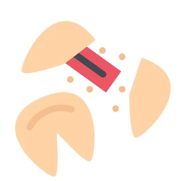 Design vector image icons fortune cookie Stock Illustration