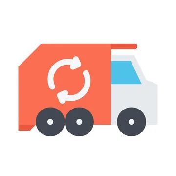 Design vector image icons garbage truck Stock Illustration