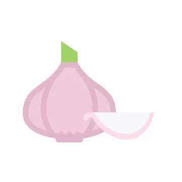 Design vector image icons garlic Stock Illustration