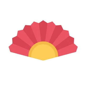 Design vector image icons hand fan Stock Illustration
