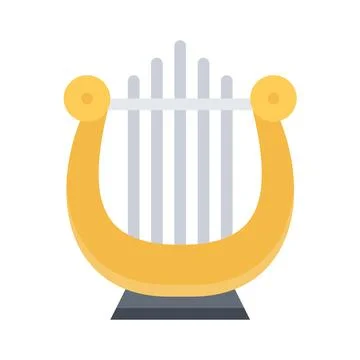 Design vector image icons harp Illustrazione stock