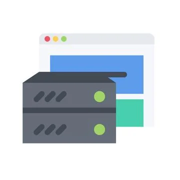 Design vector image icons hosting Stock Illustration