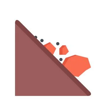 Design vector image icons landslide Stock Illustration