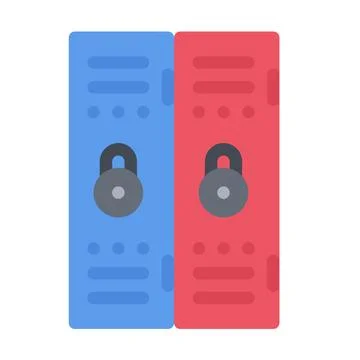 Design vector image icons locker room Illustrazione stock