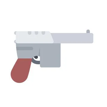 Design vector image icons mauser pistol Stock Illustration