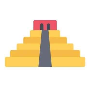 Design vector image icons mayan pyramid Stock Illustration