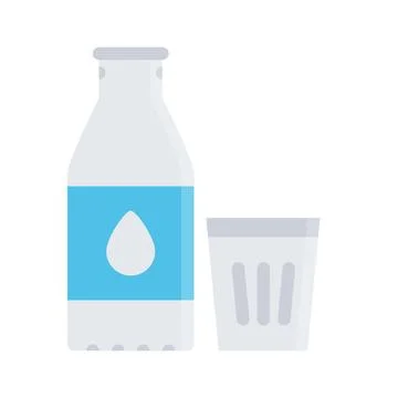 Design vector image icons milk Stock Illustration