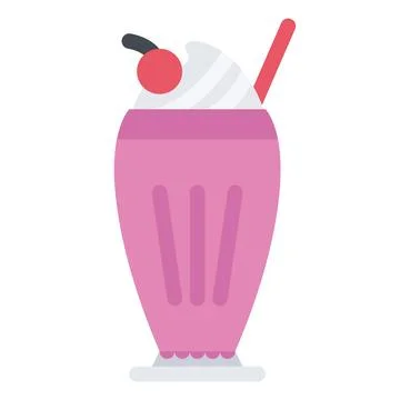 Design vector image icons milk shake Stock Illustration