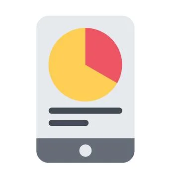 Design vector image icons mobile-analytics Illustrazione stock