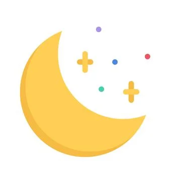 Design vector image icons moon Stock Illustration