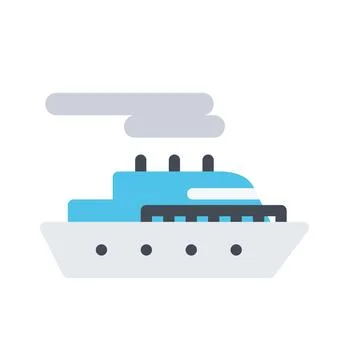 Design vector image icons motor ship Illustrazione stock
