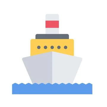 Design vector image icons motor ship Stock Illustration
