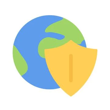 Design vector image icons network protection 库存插图