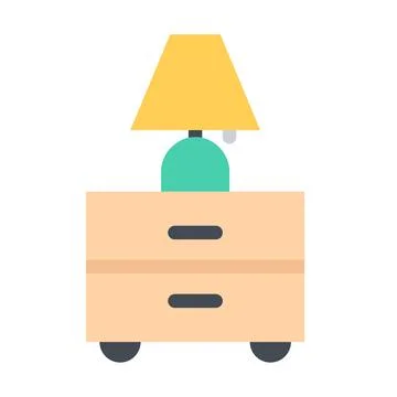 Design vector image icons nightstand Illustrazione stock