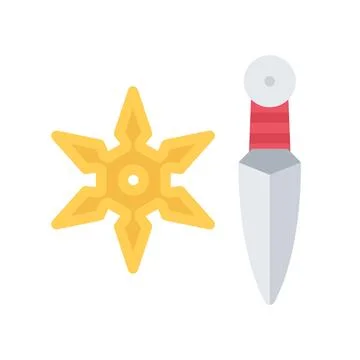 Design vector image icons ninja weapon Stock Illustration