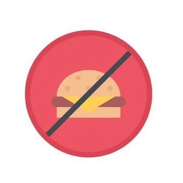 Design vector image icons no fast food Stock Illustration
