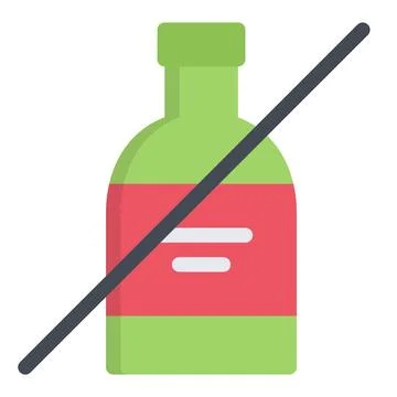 Design vector image icons no alcohol Stock Illustration