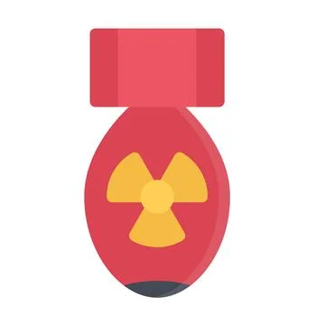 Design vector image icons nuclear bomb Illustrazione stock