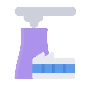 Design vector image icons nuclear plant Stock Illustration