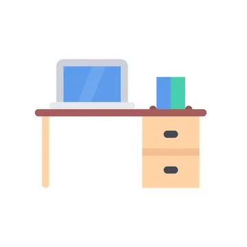 Design vector image icons office-table Illustrazione stock